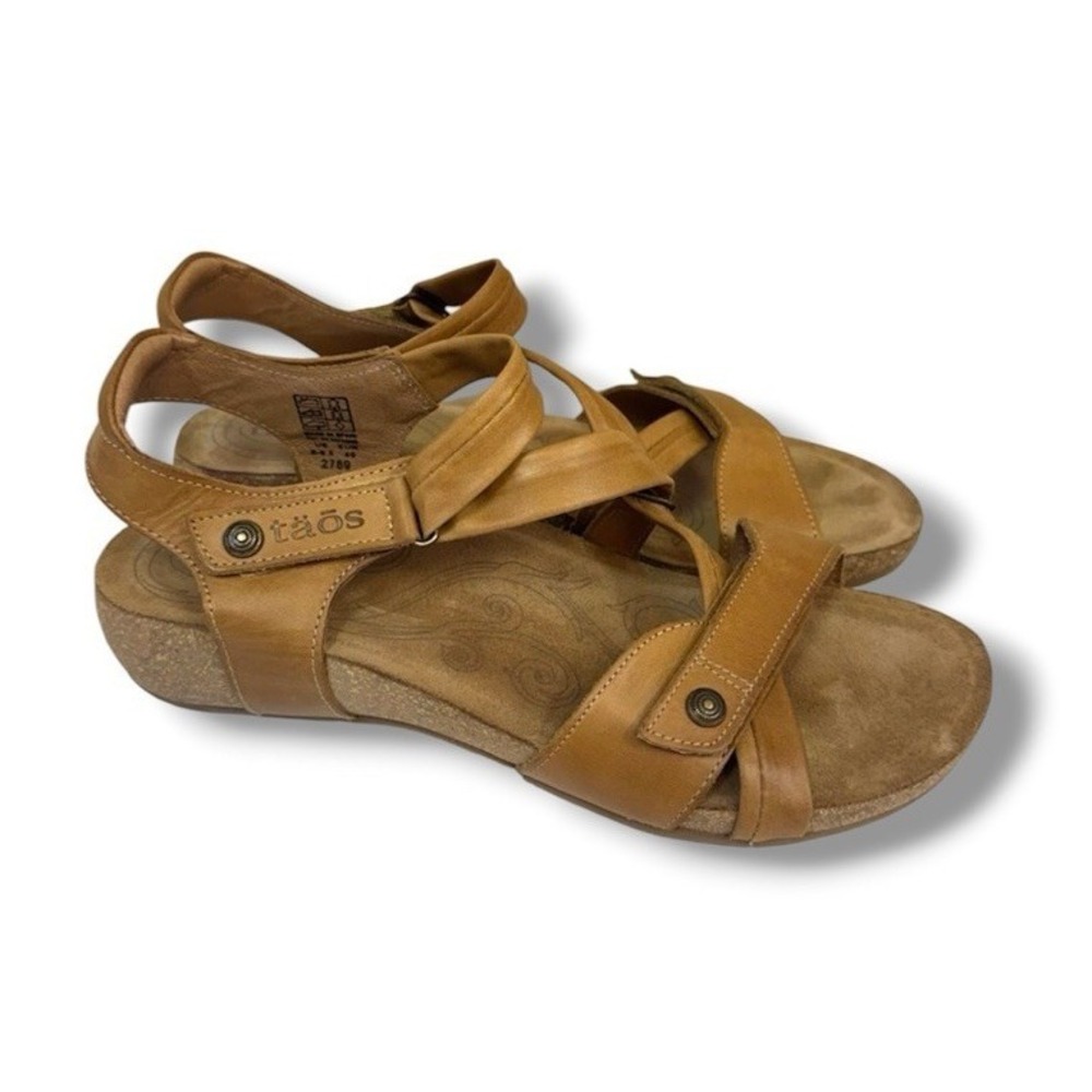 Taos Footwear Women's Universe Camel Leather Strappy Sandals 2789 Size 40 US 9.5